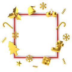 Christmas frame. Christmas Card. Christmas banner decoration.
