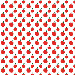 seamless pattern of red apples