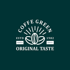 Premium Coffe Vintage Logo Vector Luxurious