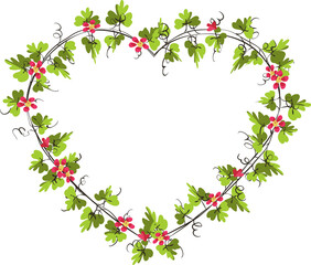 Botanic garden plant leaf vine flower wreath