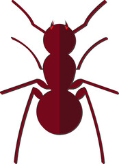 Cartoon cute nursery illustration insect ant