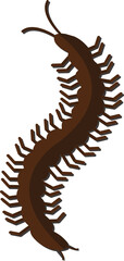 Cartoon cute nursery illustration insect centipede