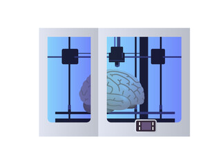 brain model prints on 3d bio printer medical printing of human transplantation organ biological engineering bioprinting
