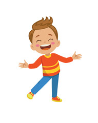 happy cute kid facial expression