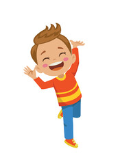 happy cute kid facial expression