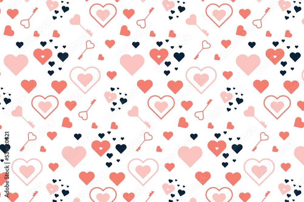 Poster abstract love pattern background for wallpapers and bed sheets. love pattern design on a white backg