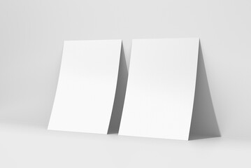 Blank white a4 paper mockup
