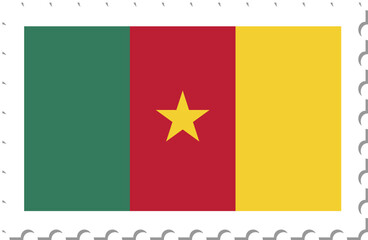 Cameroon flag postage stamp.