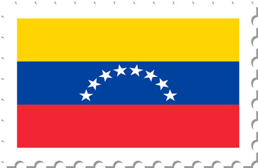 Venezuela flag postage stamp.
