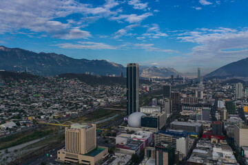 Panorámica aérea de Monterrey, México