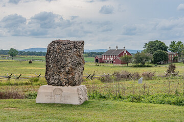 Monument to the 20th Mass Infantry Regiment, Gettysburg National Military Park, Pennsylvania, USA,...