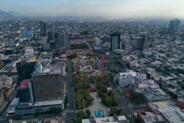 Fototapeta na wymiar Panorámica aérea de Monterrey, México