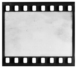 Real film frame with dust and scratches - 530124421
