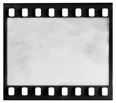 Real film frame with dust and scratches