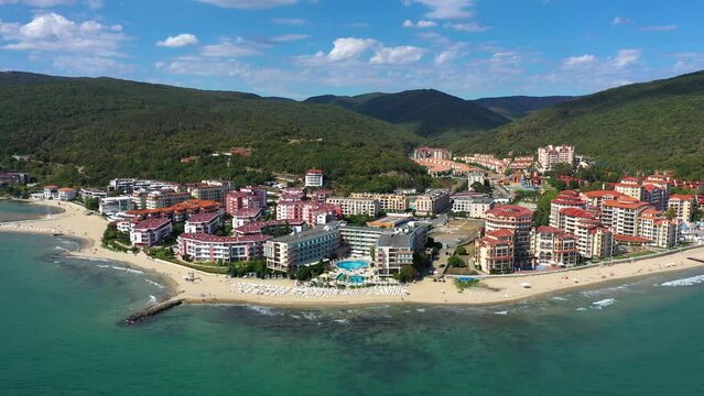 Aerial view to a sea resort Elenite, Bulgaria

