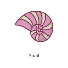 Snail vector filled outline Icon Design illustration. Holiday Symbol on White background EPS 10 File