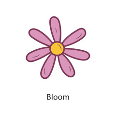 Fototapeta na wymiar Bloom vector filled outline Icon Design illustration. Holiday Symbol on White background EPS 10 File