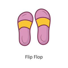 Flip Flop vector filled outline Icon Design illustration. Holiday Symbol on White background EPS 10 File