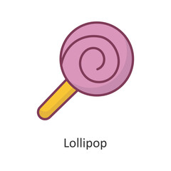 Lollipop vector filled outline Icon Design illustration. Holiday Symbol on White background EPS 10 File