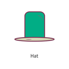 Hat vector filled outline Icon Design illustration. Holiday Symbol on White background EPS 10 File