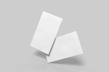 Blank clean business card mockup template. Mock-up design for presentation branding