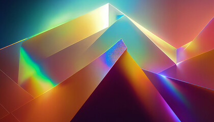 Fototapeta premium Abstract holographic background design, with colorful lights and neon. futuristic mood