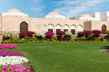 Muscat palace building architecture, Oman