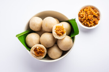 kozhukatta or kolukattai pidi is Steamed dumplings made with rice flour, filling coconut, jaggery