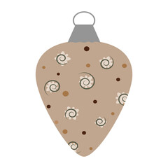 balloon decoration for Christmas tree, New year traditional vector illustration Christmas toys. Christmas Tree Ball,