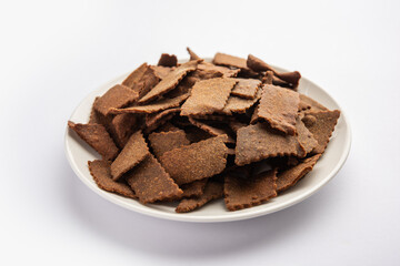 Ragi Chips or Nachni or finger millet wafers, Indian healthy snack