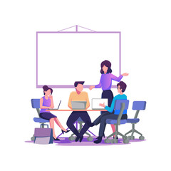 Employers flat style illustration vector design