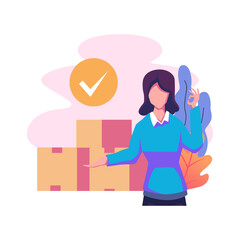 Order complete flat style illustration vector design