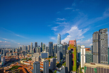 Singapore cityscape, downtown city skyline