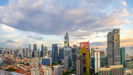 Fototapeta na wymiar Downtown skyline, cityscape of Singapore
