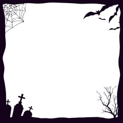 Halloween Themed Overlay for Social Media (2500 x 2500 px, Transparant PNG)