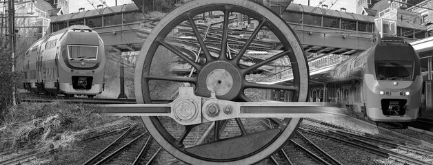trains, station and wheels
