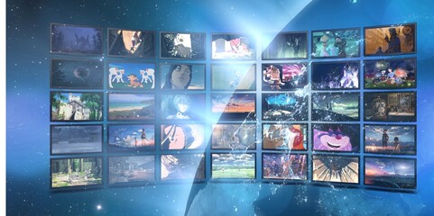 Digital and networking service. Video chat concept