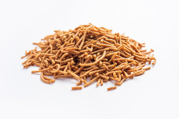 Nachni or Ragi Sev is a delicious crispy noodle made from finger millets, healthy Indian food