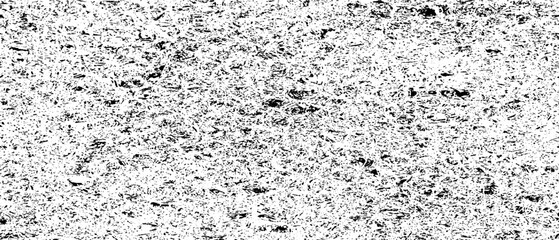 Monochrome texture composed of irregular graphic elements. Distressed uneven grunge background. Abstract vector illustration. Overlay for interesting effect and depth. Isolated on white background.