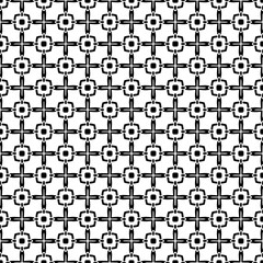 Black and white seamless pattern texture. Greyscale ornamental graphic design. Mosaic ornaments. Pattern template. Vector illustration. EPS10.