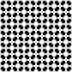 Black and white seamless pattern texture. Greyscale ornamental graphic design. Mosaic ornaments. Pattern template. Vector illustration. EPS10.