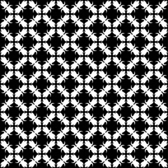 Black and white seamless pattern texture. Greyscale ornamental graphic design. Mosaic ornaments. Pattern template. Vector illustration. EPS10.