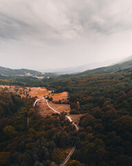 Amazing landscape shot from above the trees.