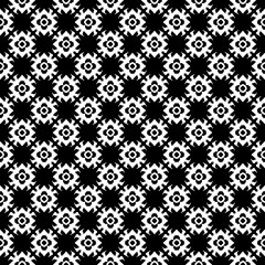 Black and white seamless pattern texture. Greyscale ornamental graphic design. Mosaic ornaments. Pattern template. Vector illustration. EPS10.