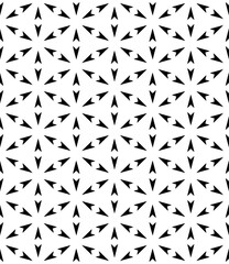 Black and white seamless pattern texture. Greyscale ornamental graphic design. Mosaic ornaments. Pattern template. Vector illustration. EPS10.