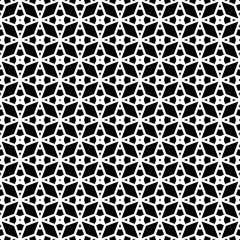 Black and white seamless pattern texture. Greyscale ornamental graphic design. Mosaic ornaments. Pattern template. Vector illustration. EPS10.