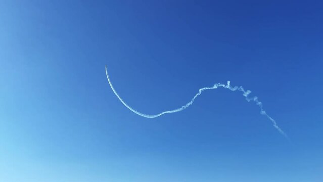 f 16 fighter jet in Turkish Air Force aerobatic demonstration team which called Turkish Stars are flying on the sky for 9 September- Izmir Independence Day