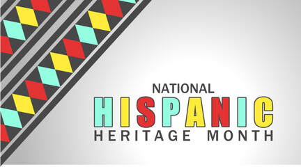 National Hispanic heritage month theme. Vector ethnic pattern. Suitable for Poster, Banners, background, and greeting card 