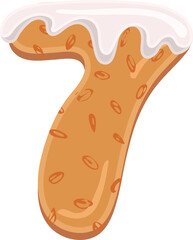 Letter 7 font new year