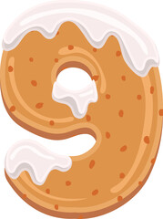 Letter 9 font new year